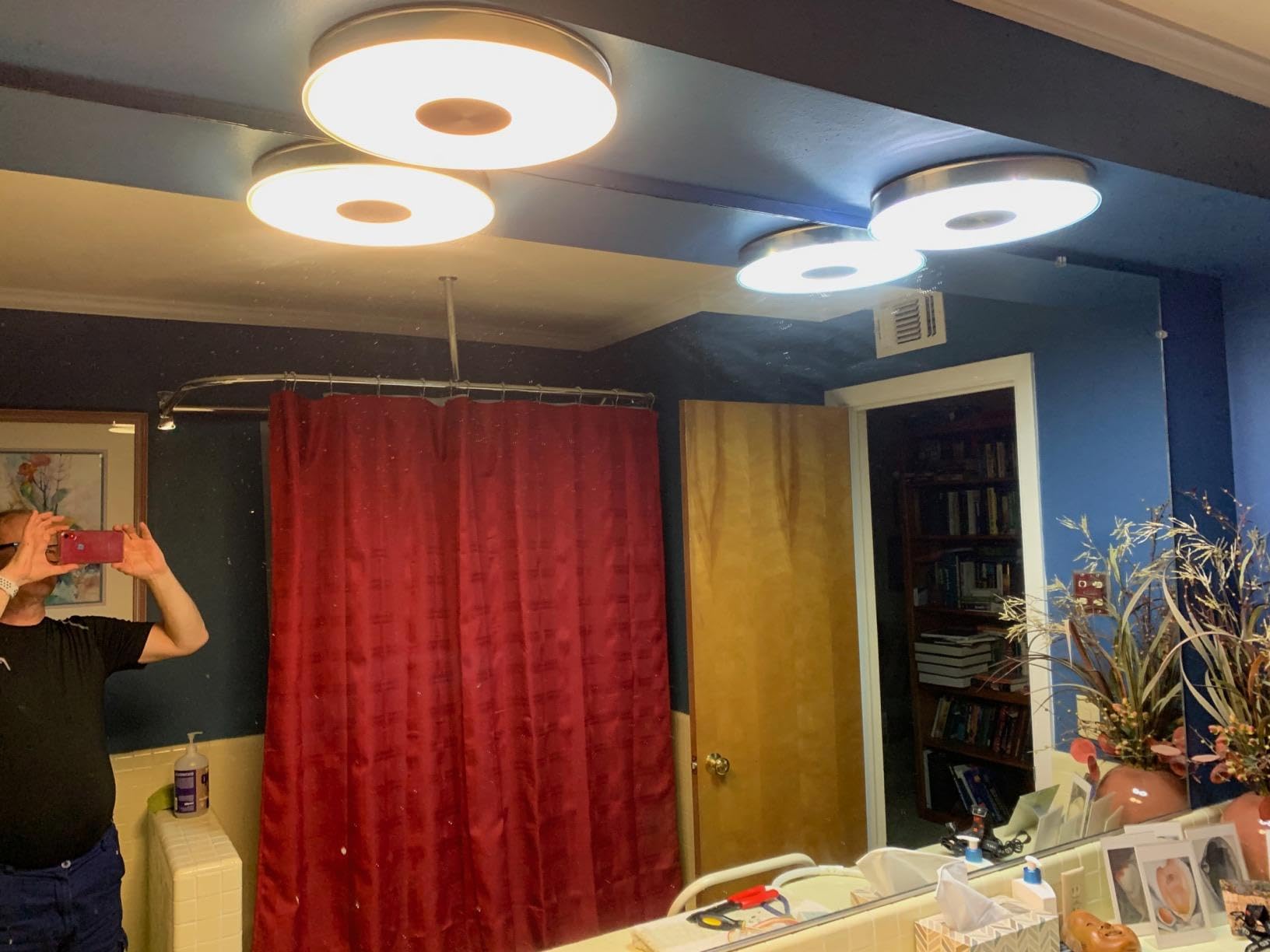 Led Panel Ceiling Light Fixtures 18w 5730 SMD Circle Annular Round