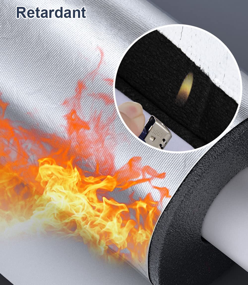 2 Pièces Tuyau Isolation en Papier D'aluminium, Wrap Isolation pour Tuyaux Auto-adhésifs,Tube D'isolation pour Tuyaux en Mousse,Ignifuge, Imperméable,Facile À Installer