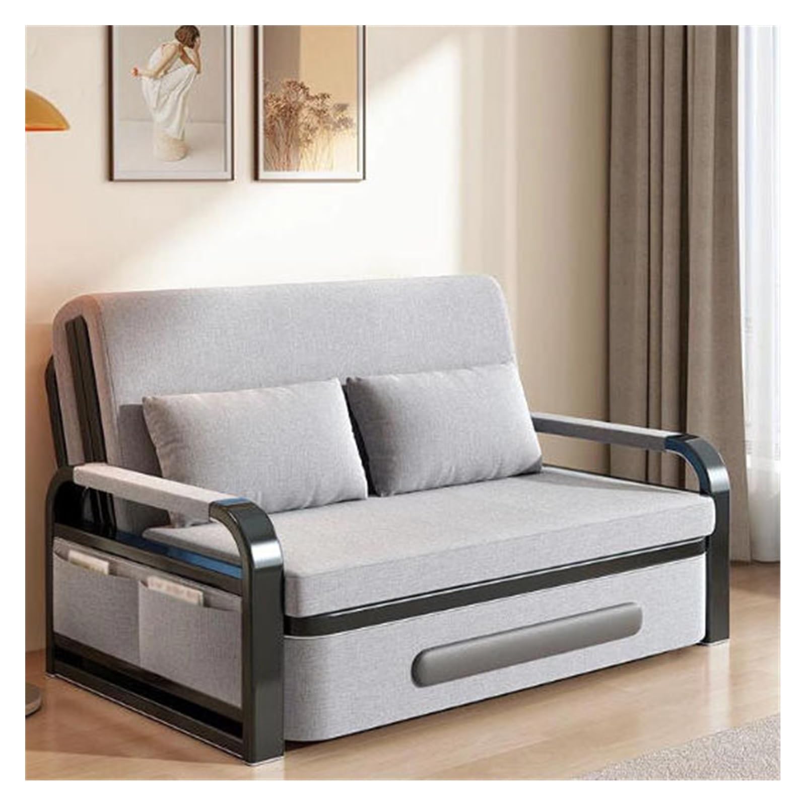 Składana sofa Wielofunkcyjna rozkładana sofa z funkcją spania, pojedyncza, do małego mieszkania Rozkładana kanapa(Duży)