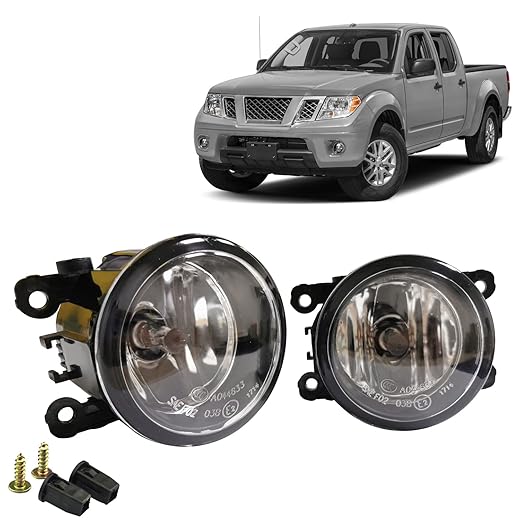 KYYET Front Bumper Driving Fog lights Halogen Lamp Compatible with Nissan Forntier 2005-2019 with Clear Lens