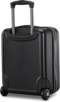 American Tourister Fathead Underseater Carry-On Luggage - Airline Approved - Customize with Favorite Sports or Character Decal - Durable ABS Hardshell - RightHeightTM Adjustable Handle - Black