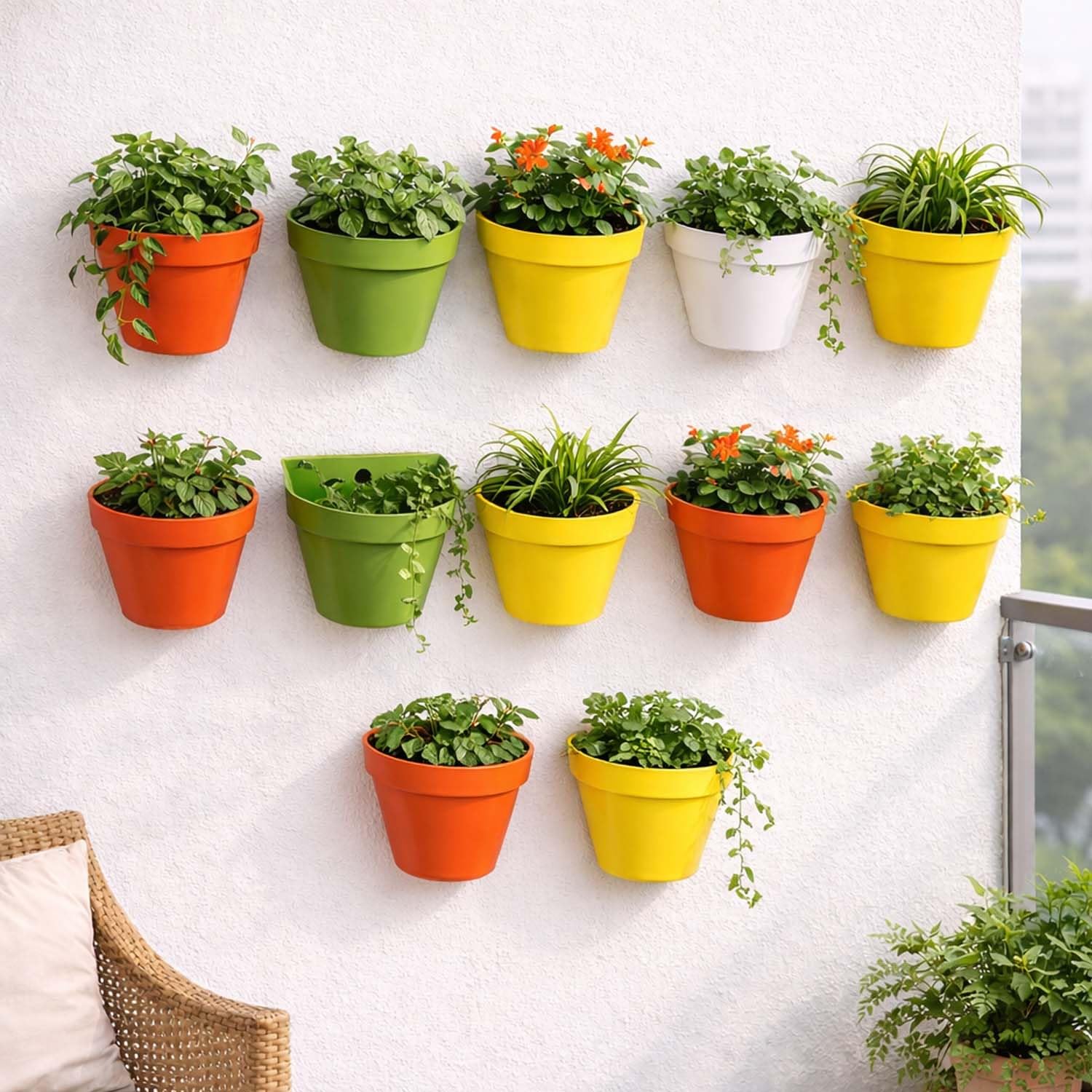 Go Hooked Wall Planters - 5 Pack for Vertical Gardens -12 Go Hooked Wall Planters - 5 Pack for Vertical Gardens -12