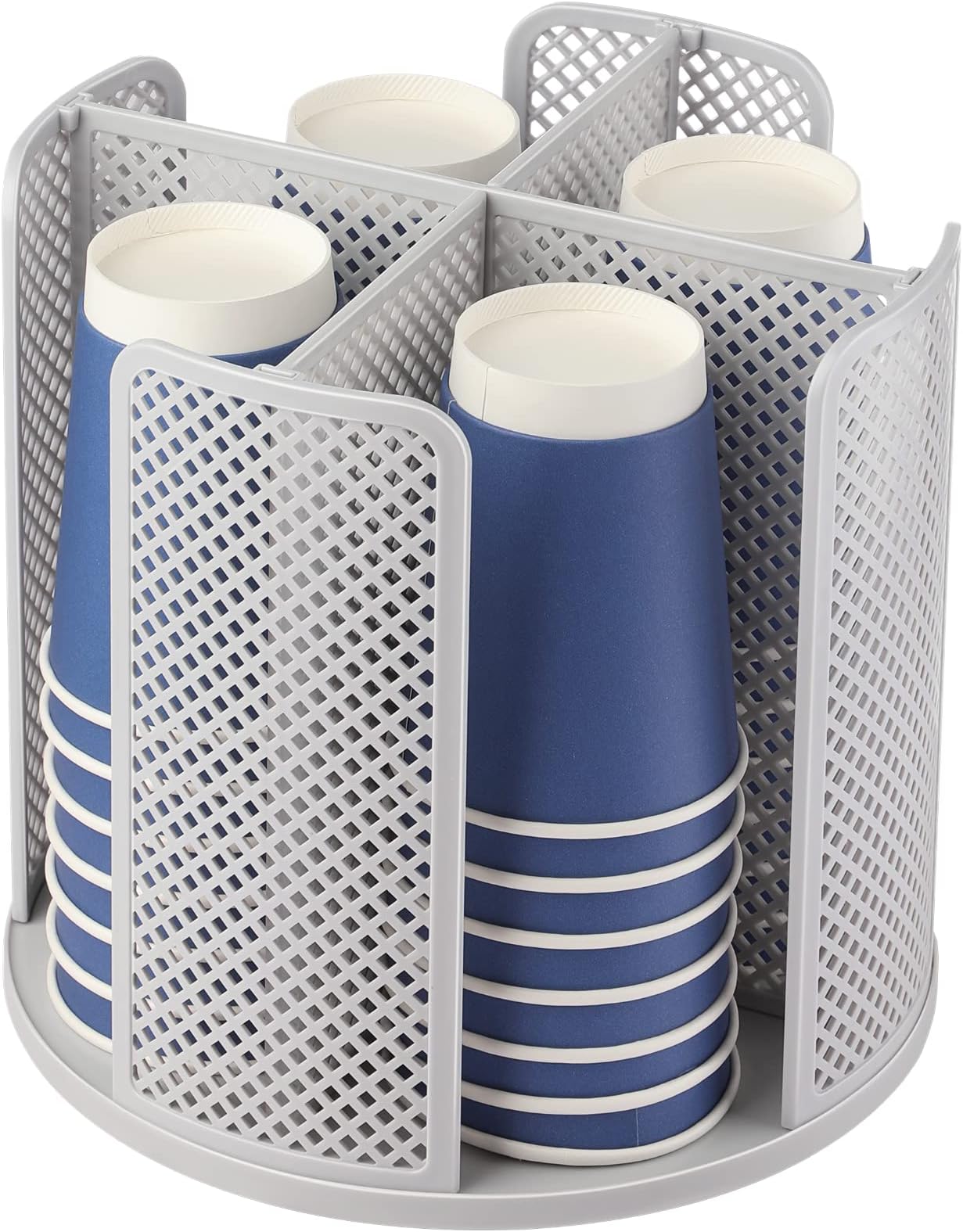 BATTIPAW Rotatable Cup and Lid Organizer with 4