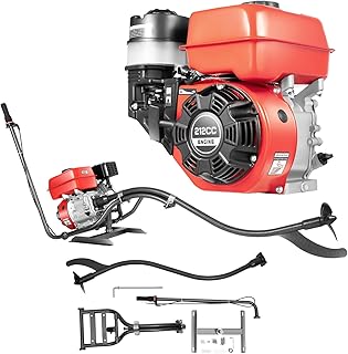 212CC Mud Motor Kit, 7.5HP 4 Stroke Outboard Motor Manual Start Mud Motor Kit with Air-Cooling, Single Cylinder Boats Engine with TCI Ignition for Jon Boat