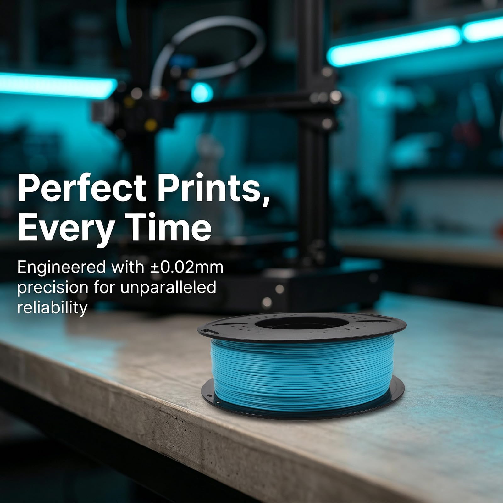 Filamento Pla Verde Oscuro para Impresión 3d, Rollo de 1 Kg