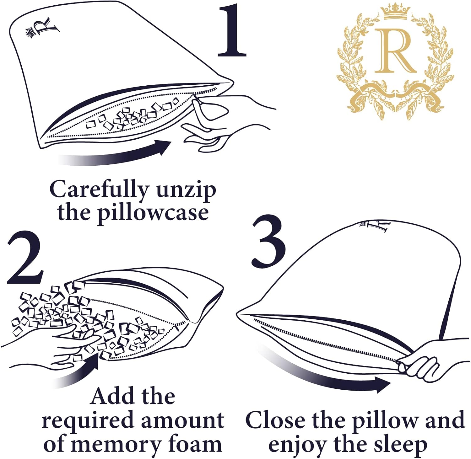 Royal Therapy Extra Shredded Memory Foam Shredded Memory Foam Pillow (Extra Foam for Queen Pillow)