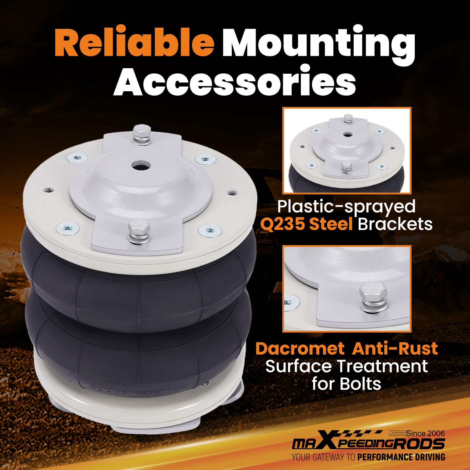 maXpeedingrods Molla d'aria posteriore con misuratore Kit per 1994 – 4000 kg