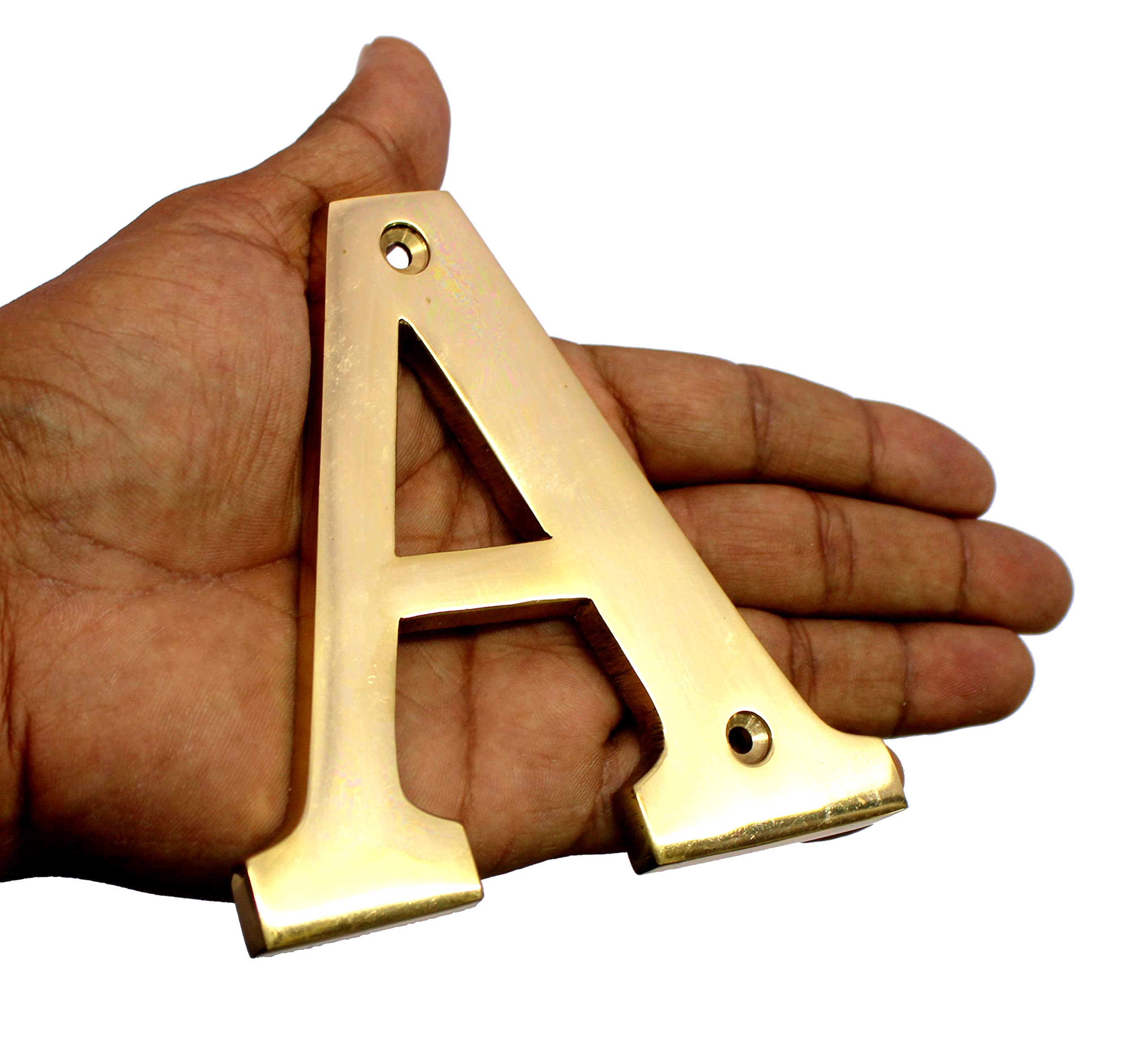 eSplanade Brass House Hotel Door Name Alphabets - Wall Door Plaque Alphabet Letter - Golden - 4" Inches ("A" Alphabet - 4") — Amazon image 6