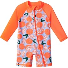 XFGIRLS Baby/Toddler Girls Swimsuit Long Sleeve One-Piece Bathing Suit Rash Guard