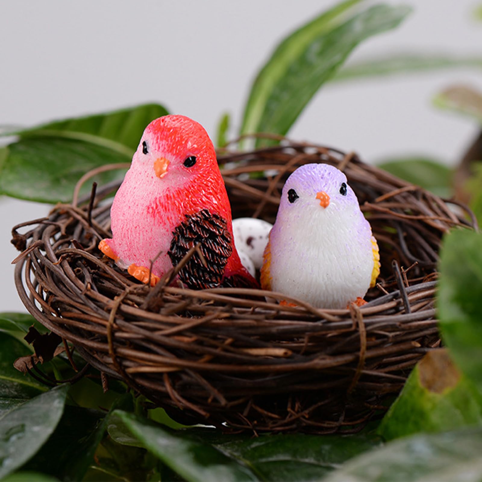 ApexPine 10pcs Miniature Resin Bird Figurines Simulation Tiny Bird Figure Statues for Garden Micro Landscape Cake Topper Dollhouse Table Decorations - Image 4