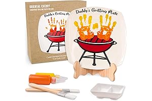 ORIENTAL CHERRY Father's Day Gifts - DIY Daddy's Grilling Plate with Handprint
