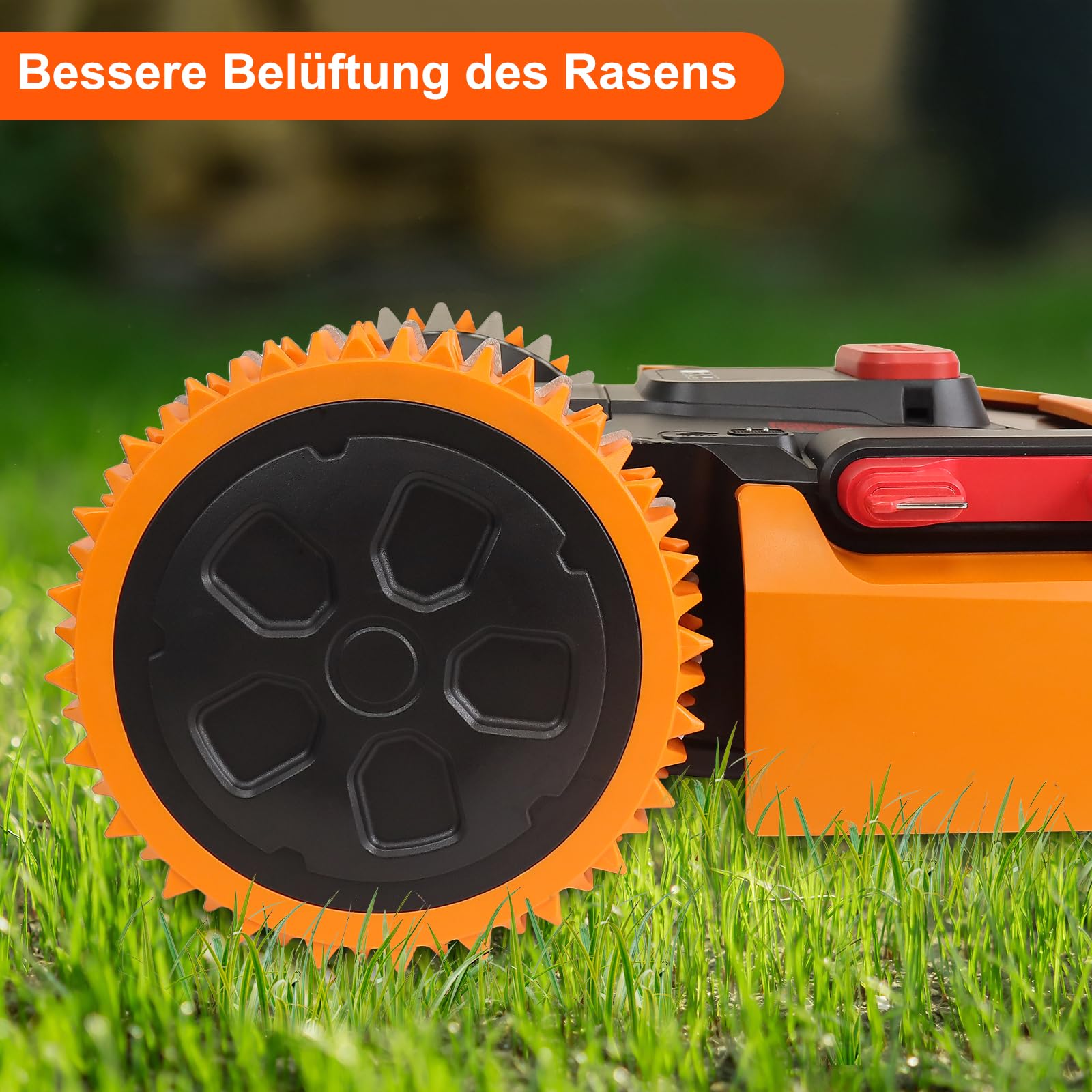 Roues Pour Worx Landroid-Lestées tout-terrain, avec pointes en acier inoxydable, compatibles pour robots tondeuses WR141E / WR142E / WR143E / WR165E / WR167E