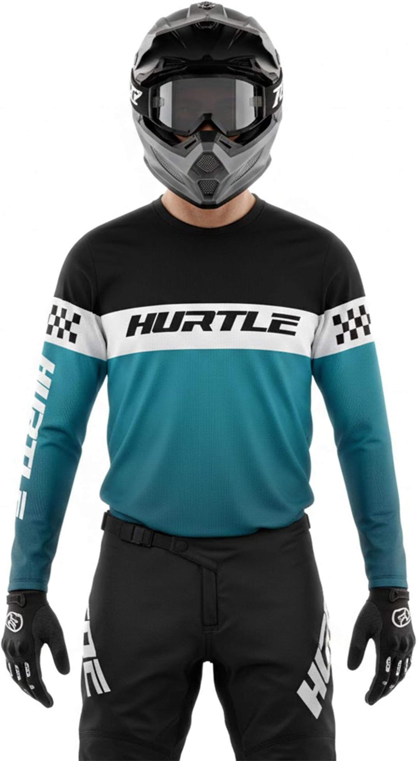 - HURTLE Swanky Classy Custom Adventure Riding Jersey for Men, Women & Kids | Personalized Name Number Logo Print | Moto MTB Touring Jersey | Breathable Quick Dry | Sizes 2 Y to 5XL | Blue