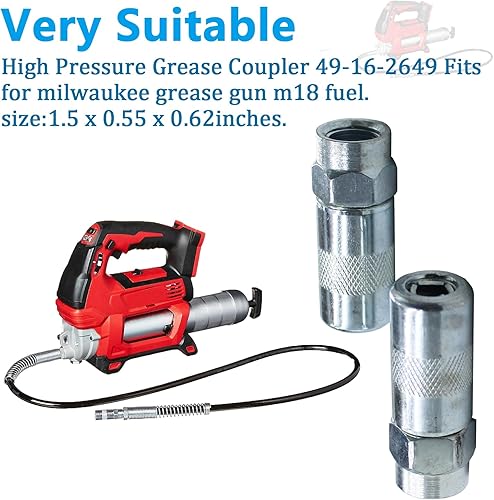 Miniatura 5 de Rsoise Acoplador de pistola de engrase DCGG5701-3 se adapta a Dewalt Heavy Duty 18 in NPT Acoplador de pistola de engrase -3 piezas