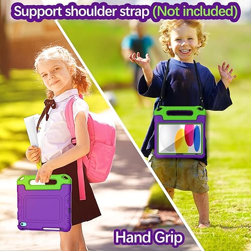 Miniatura 7 de YIHE - Funda para niños compatible con iPad de 10.9 pulgadas de 10. generación, con protector de pantalla integrado y soporte para lápices, funda