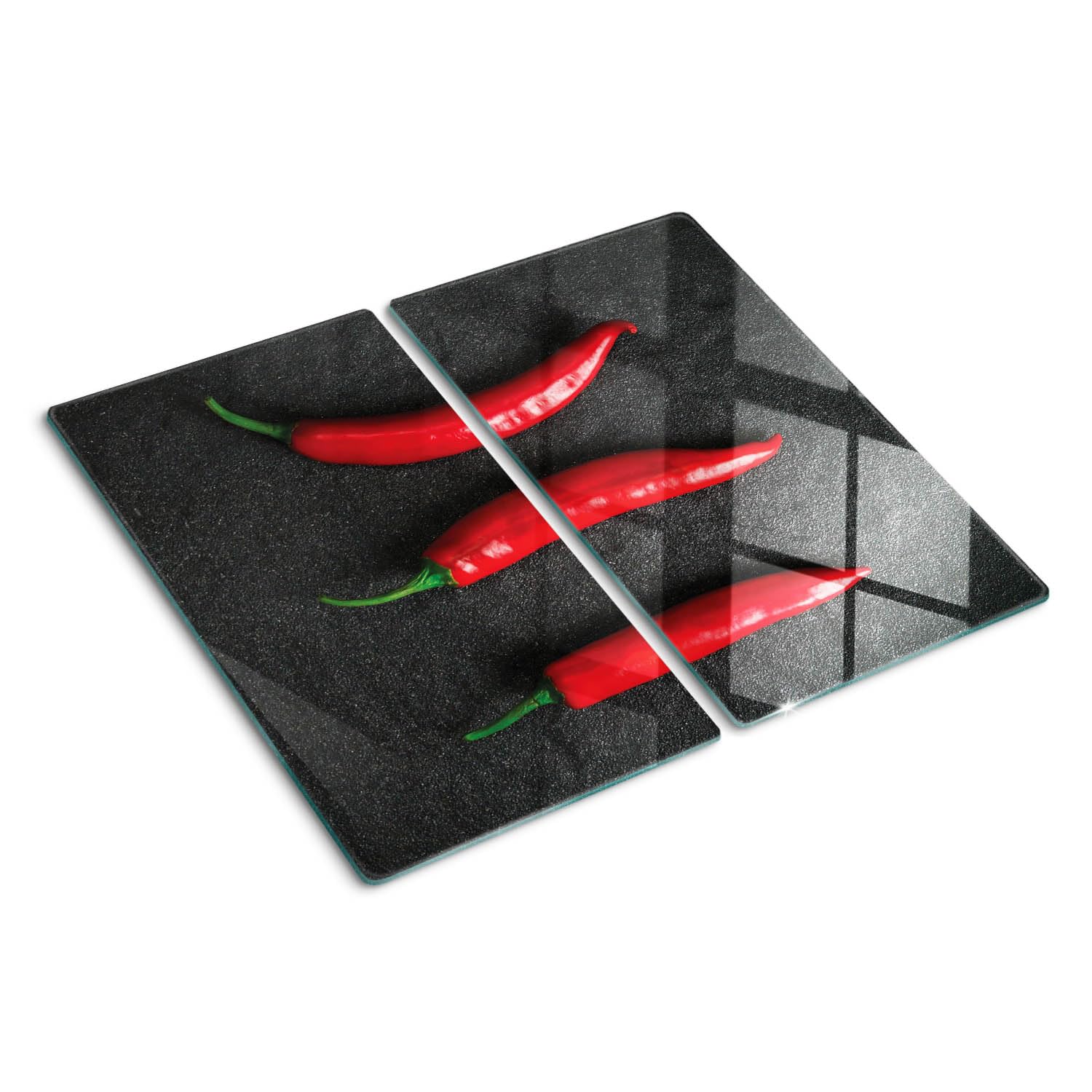 Planche en verre de cuisine 2x30x52 cm moderne bords polis