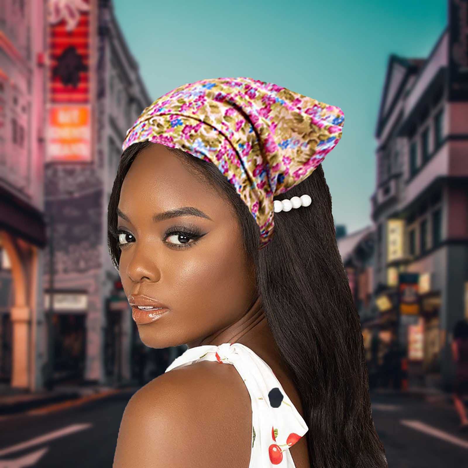 Amazon.com: Woeoe 4 Pcs Chiffon Head Kerchief Hairband  display picture 3