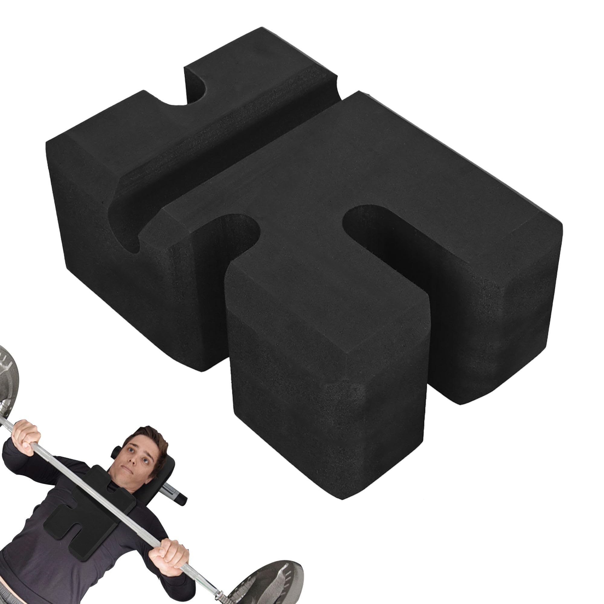 aleawol Bench Press Block Boards Adjustable, EVA Foam Bench Press Deep Squat Block 4 Adjustments Anti- Slip Home Gym Workout Fitness Accessories for Training