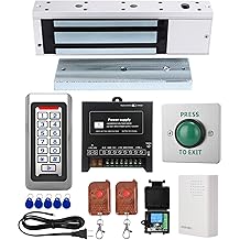Tuya Smart Door Access Control System Kit, Waterproof Keypad Door Entry with 1200lb Magnetic Lock, Remote Control &amp; App Unlock, Doorbell for Home &amp; Office