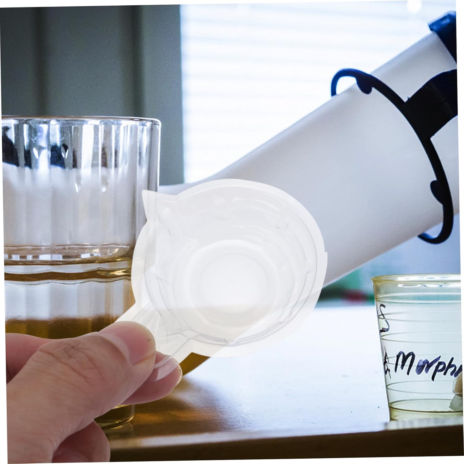 1000pcs Cups Handle Disposable Plastic Storage Container for Laboratory Use for Single-use Stool Sample