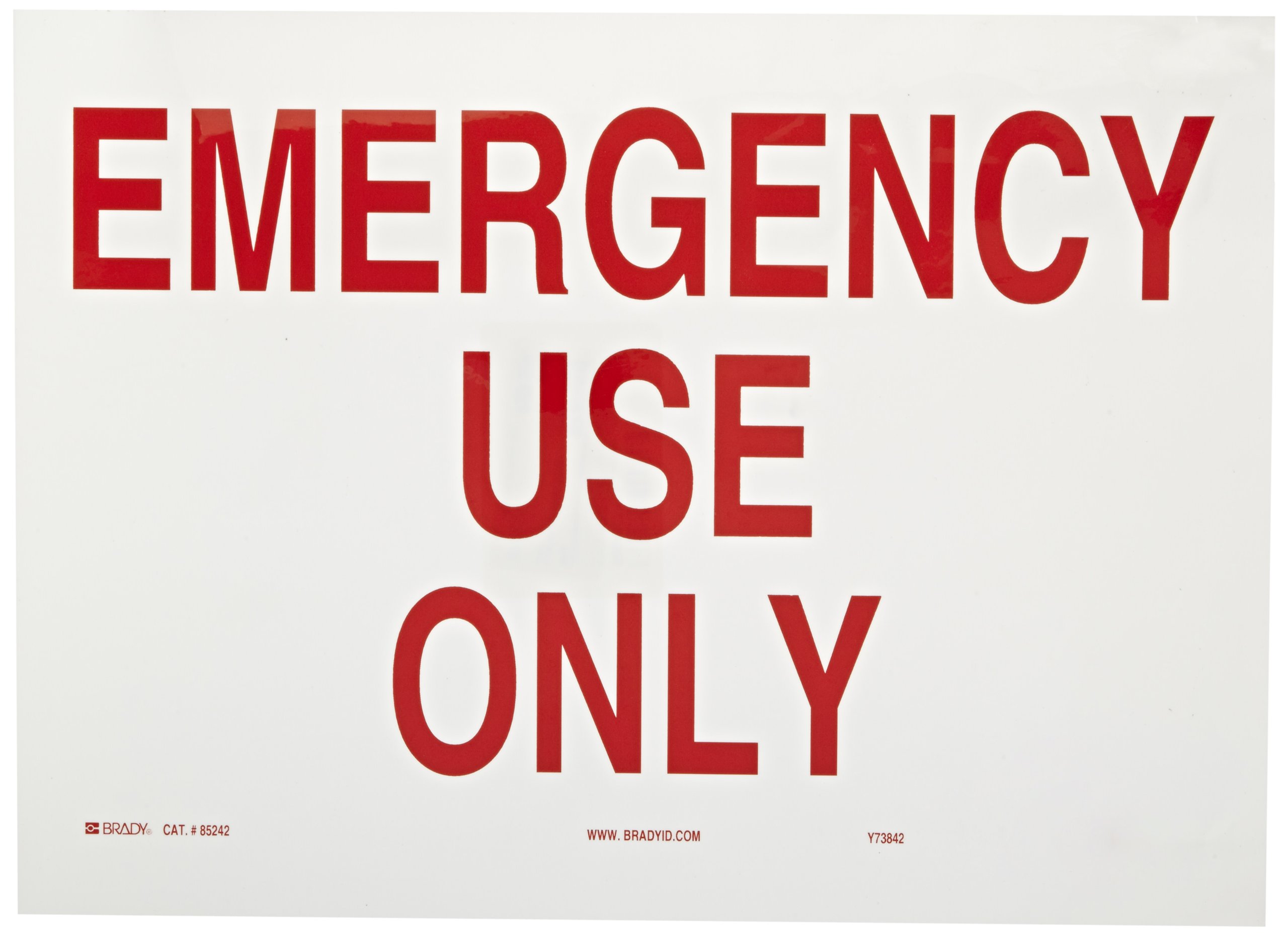 Panneau d'incendie Brady 85242 polyester autocollant d'urgence - 2