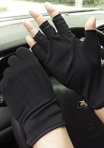 Miniatura 8 de JIAHG Guantes de conducción de verano para mujer y hombre, protección UV, antideslizantes, pantalla táctil, algodón, guantes de ciclismo al aire