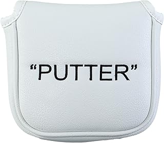 Golf Club Covers – Leather Driver Headcover, Fairway Wood, 3 Wood, Hybrid, Fits Mallet Blade Putter Head Covers Alignment Stick Cover