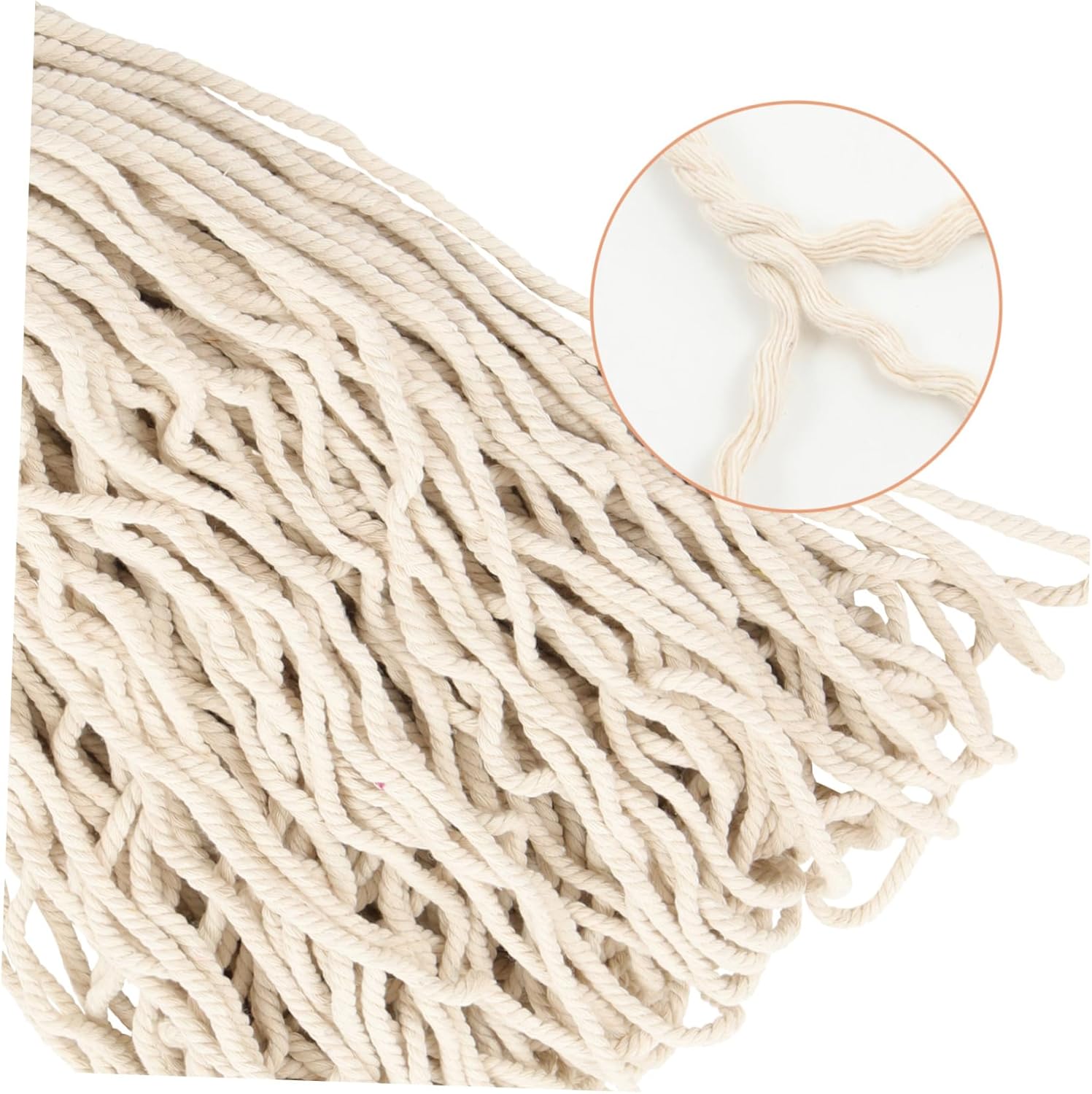 3-Ply Natural Cotton Rope 1 Roll Multi-Functional Braided Woven Rope for DIY Crafts Garden Hanging Planter and Home Decor