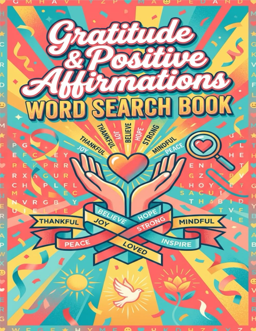 Gratitude & Positive Affirmations Word Search book: Perfect for birthdays