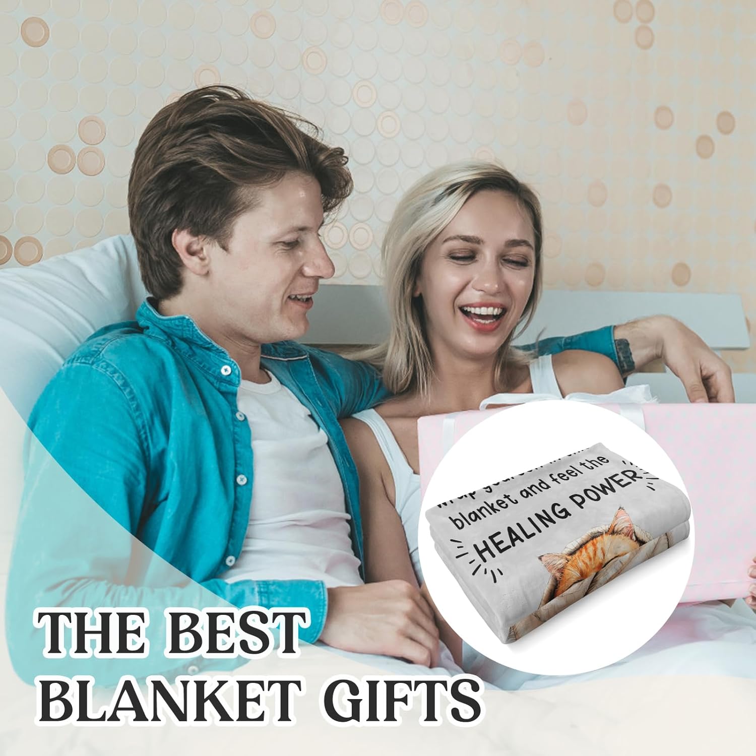 Get Well Gifts for Women Men After Surgery, Breast Cancer Care Gifts for Woman, Feel Better/Surgery Recovery/Healing/Hospital Gift for Women Healing Blanket 60"X50" - Gray - Image 2