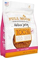 Full Moon Chicken Jerky Dog Treats - Human-Grade, Hip & Joint Support, All-Natural 12oz