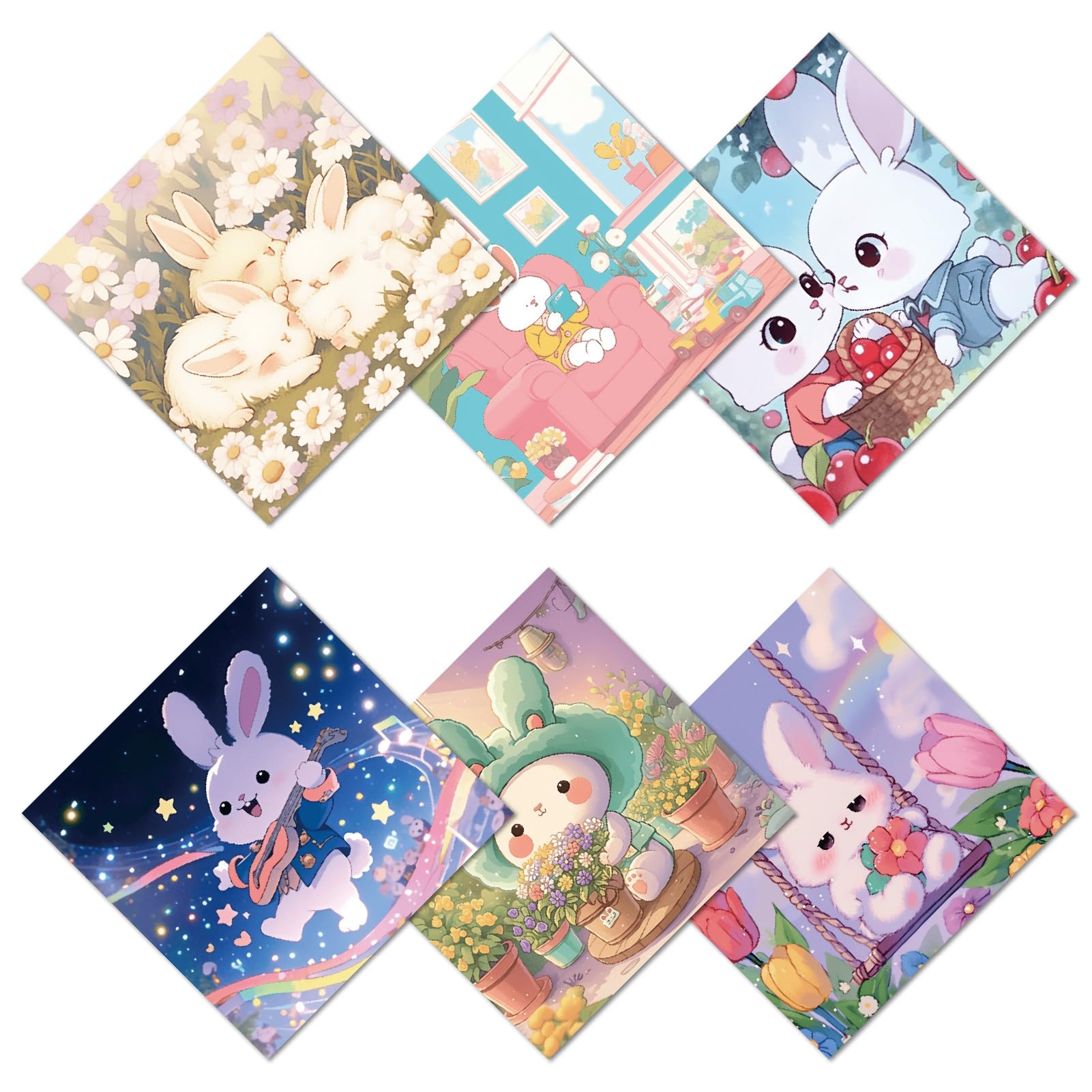 CREATCABIN 6Pcs Glasses Cleaning Cloth Eyeglass Cleaner Cloth Lens Wipes Cloth for Cleaning Eyeglasses Reusable Multicolor Rabbit Soft Microfiber Cloth for Camera Laptops Screens Cell Phone 6x6Inch