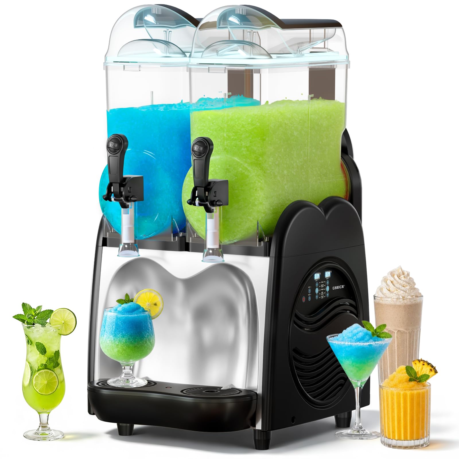 Amazon.co.jp: GSEICE フローズンマシン 15Lx2タンク 1回100杯 氷不要
