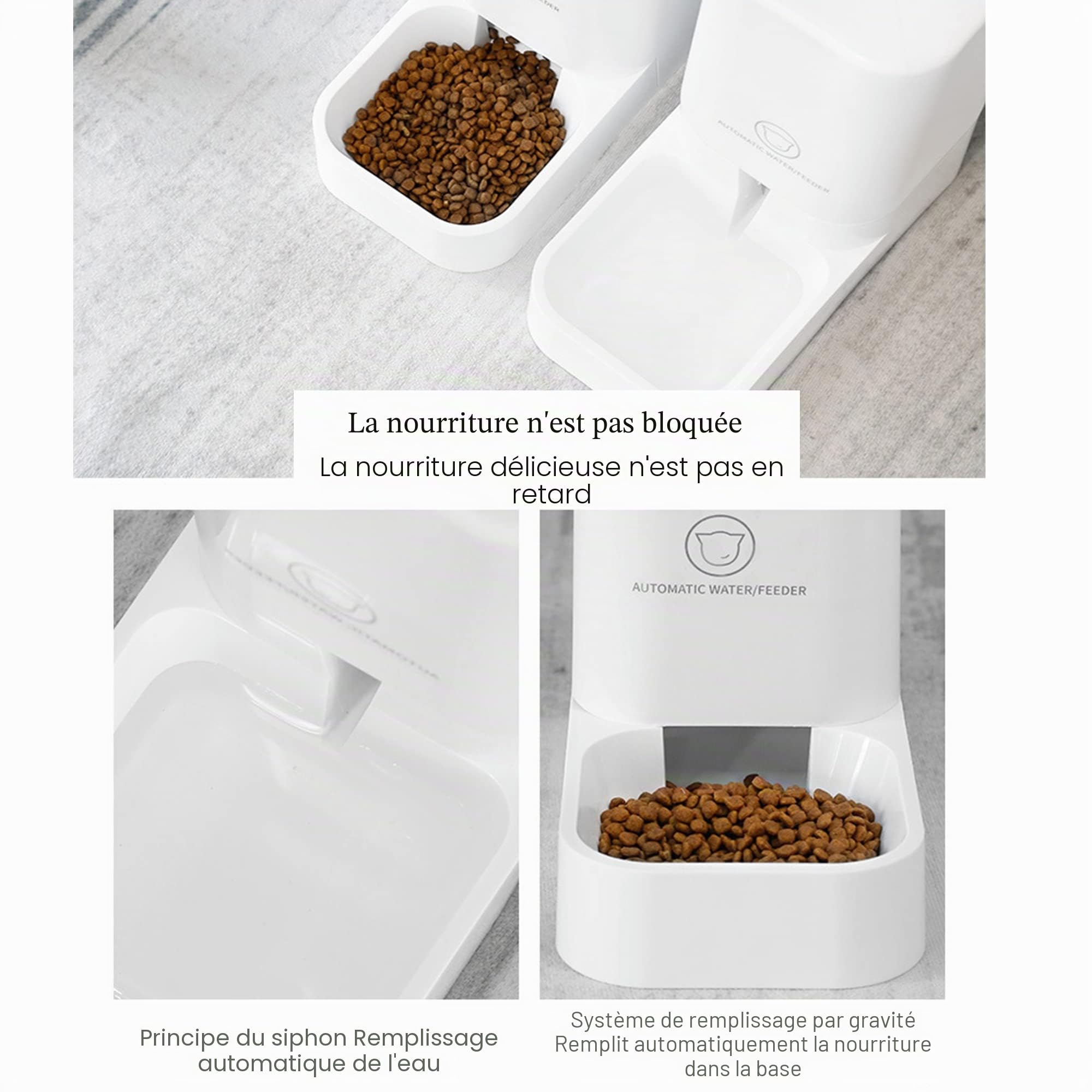 WYFCR Mangeoire Automatique pour Chat et Chiot, mangeoire Intelligente pour Animaux de Compagnie pour Petits Animaux, Couvre Une superficie de 0045 m², Design Amovible, Facile à Nettoyer