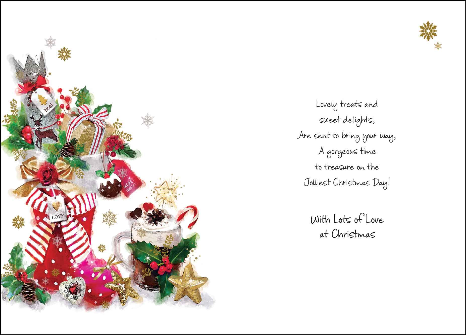 Jonny Javelin Weihnachtskarte 'To A Special Great Granddaughter' – Traditionelles Design Mit Schaukelpferd