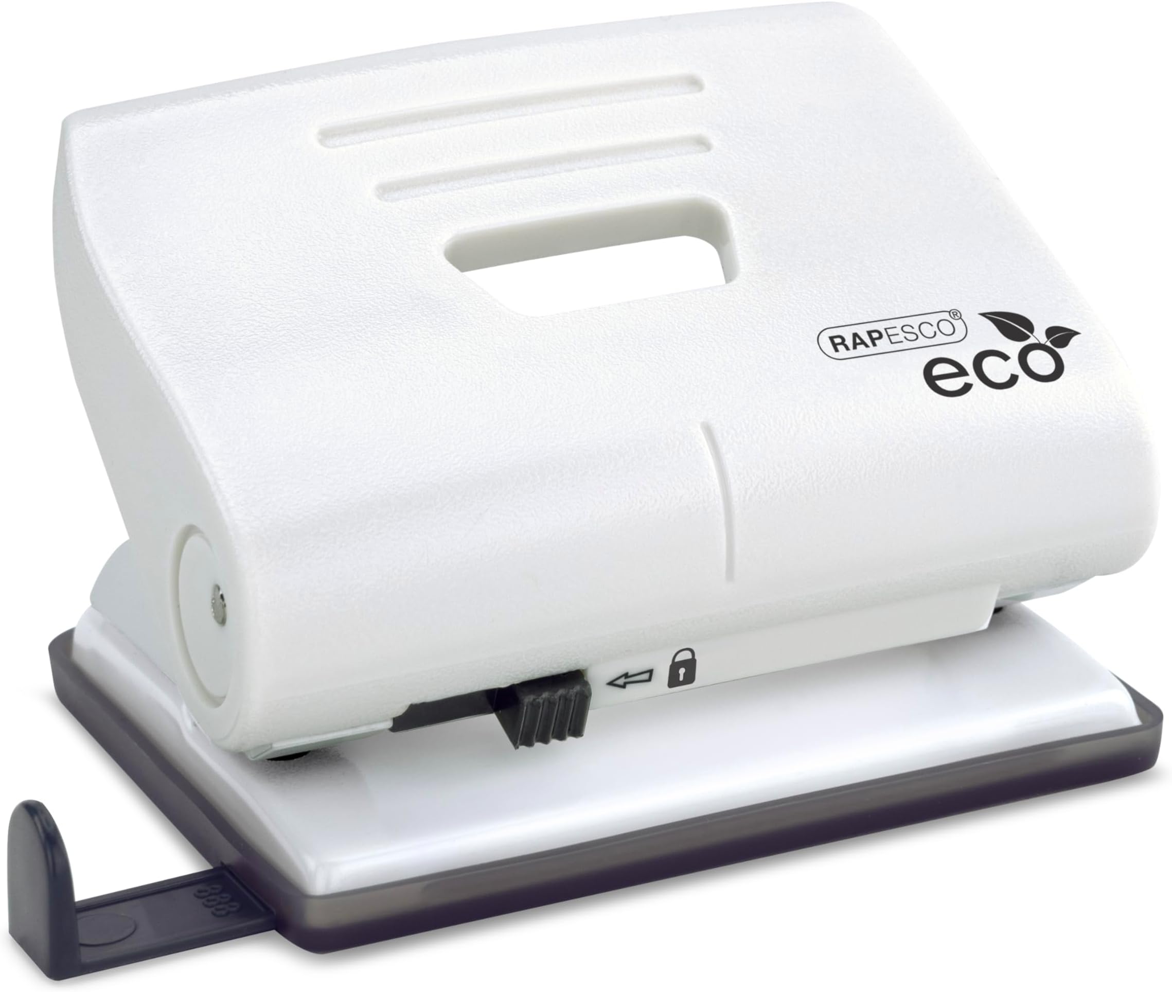 Rapesco 1522 ECO 2-Hole Punch, 22 Sheet Capacity, Soft White