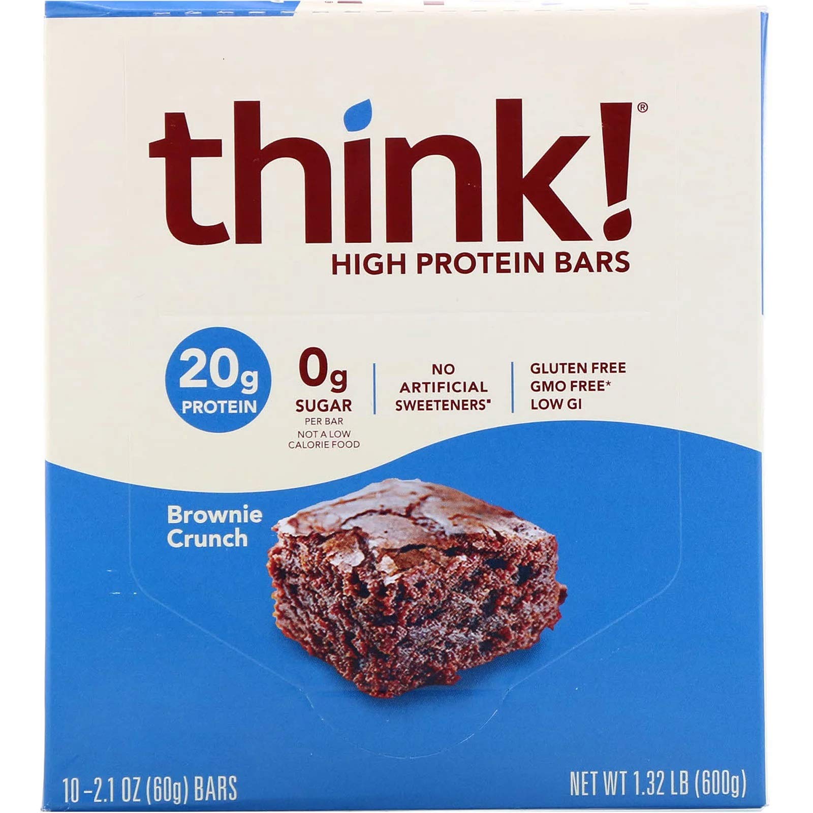Amazon.co.jp: ThinkThin, ハイプロテインバー、ブラウニークランチ 