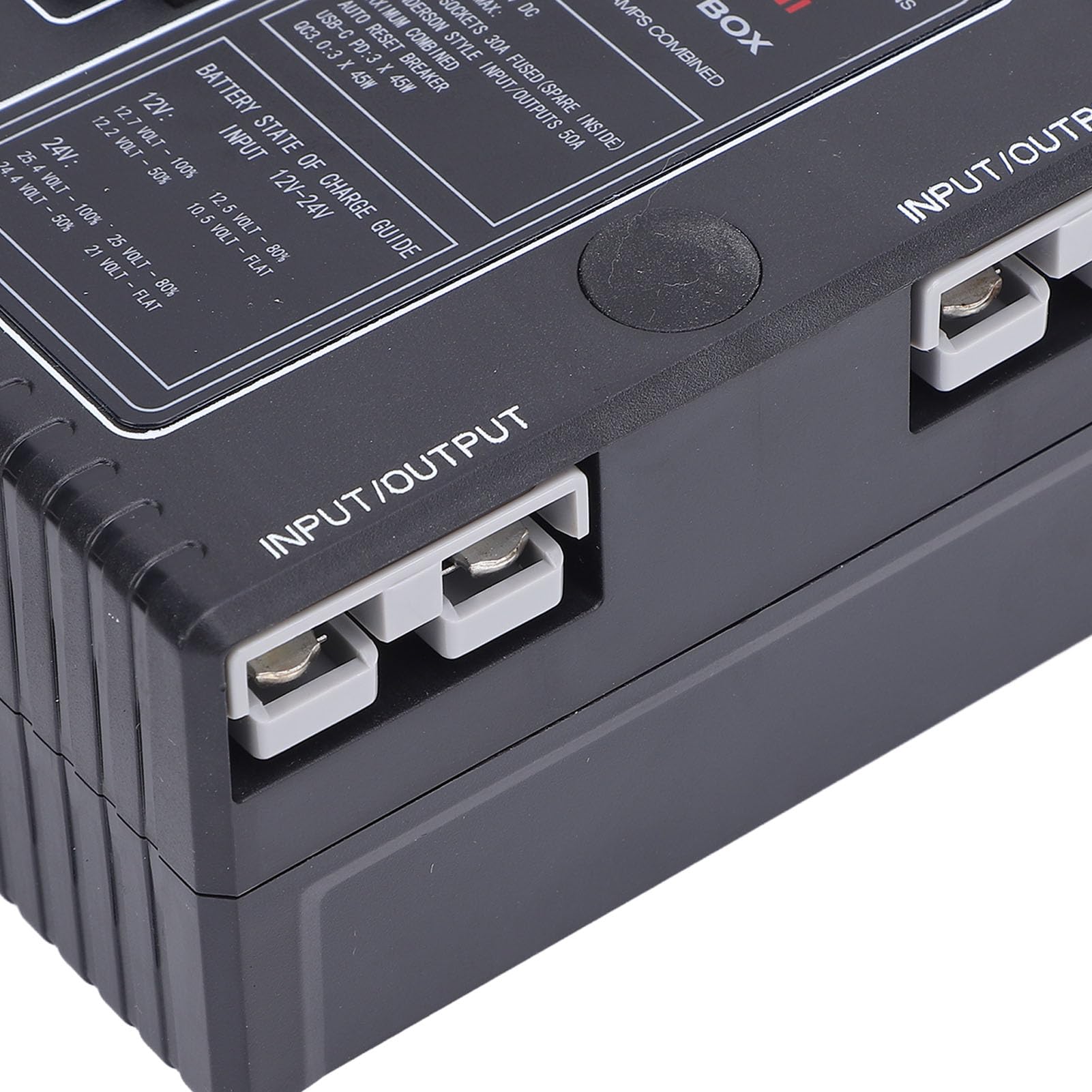 Hub de Control Portátil de 12 V Conector Anderson USB C QC3 0 Carga Rápida con Medidor de Voltaje LED para Respaldo de Emergencia de Barco Solar RV por Tierra