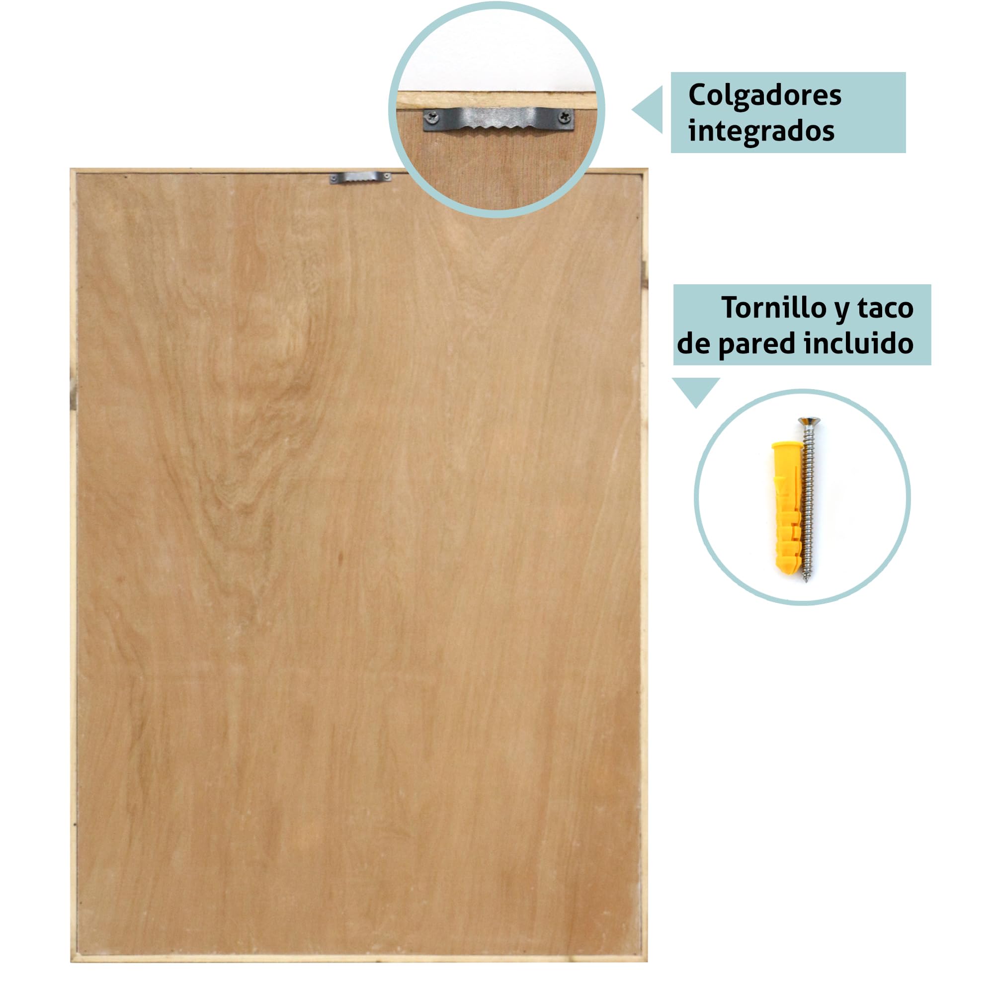 Pareja de Cuadros de Hojas en Madera-1 Pintados a Mano para Salón