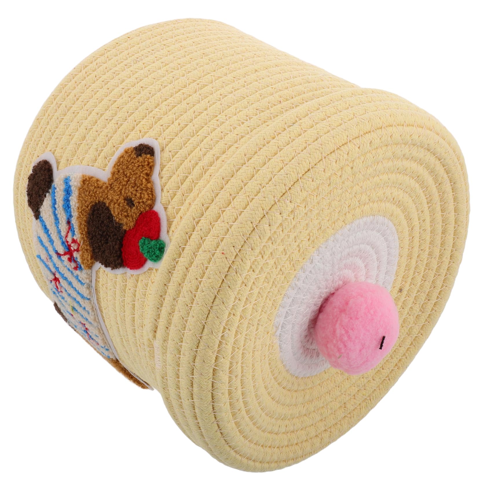 Panier pour jouets et accessoires animaux en coton tressé fait main