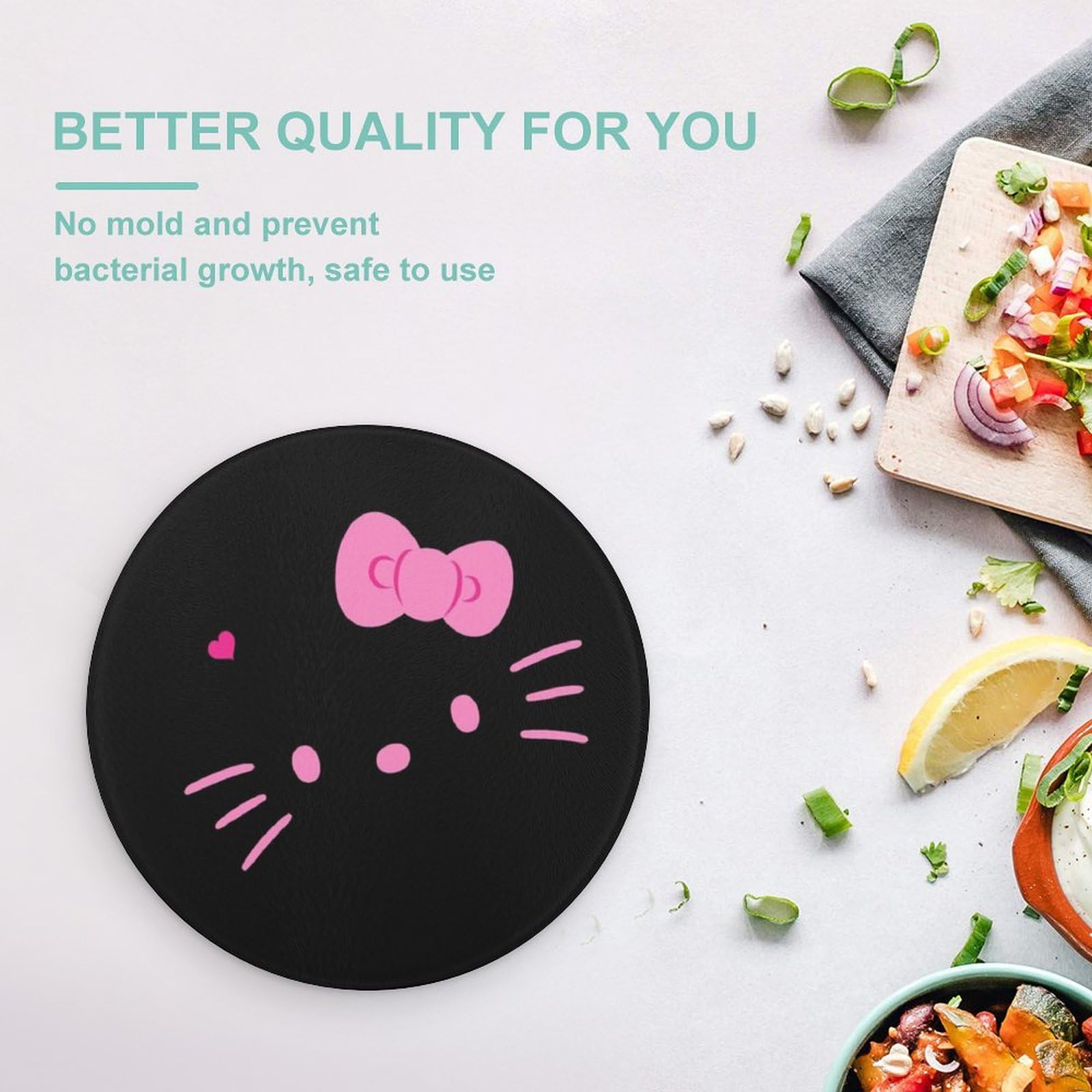 Amazon | ハローキティ まな板 強化ガラス 円形 ガラス板 直径20cm 多 Amazon | ハローキティ まな板 強化ガラス 円形 ガラス板 直径20cm 多