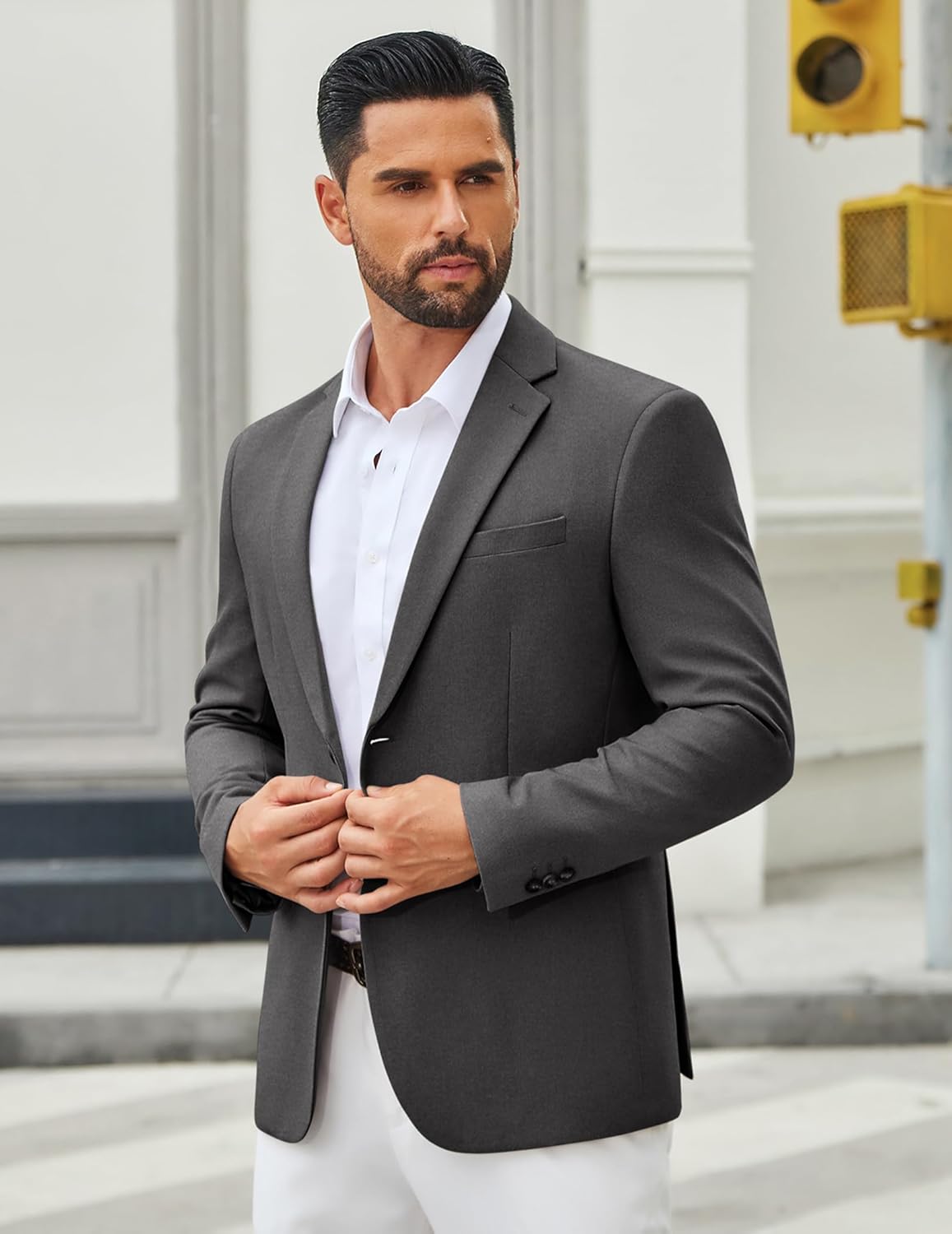 COOFANDY Men's Casual Blazer Slim Fit Two Buttons Sport Coat Lightweight Suit Jacket - Image 2