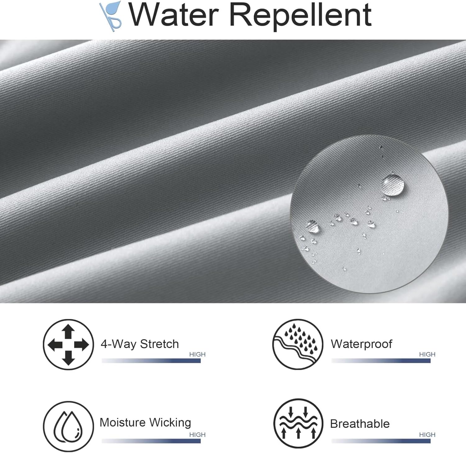 M MAELREG Golf Pants Men Quick Dry - 30"/32"/34" Stretch Lightweight 5 Pockets Water-Resistant Casual Mens Dress Pants - Image 5