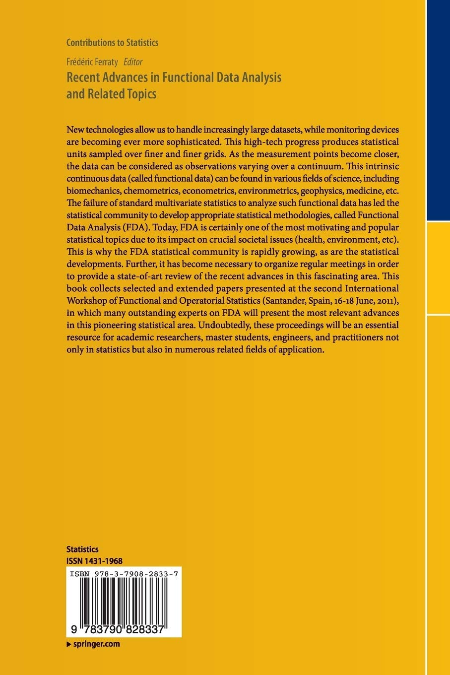 Recent Advances in Functional Data Analysis and Related Topics (Contributions to Statistics)
