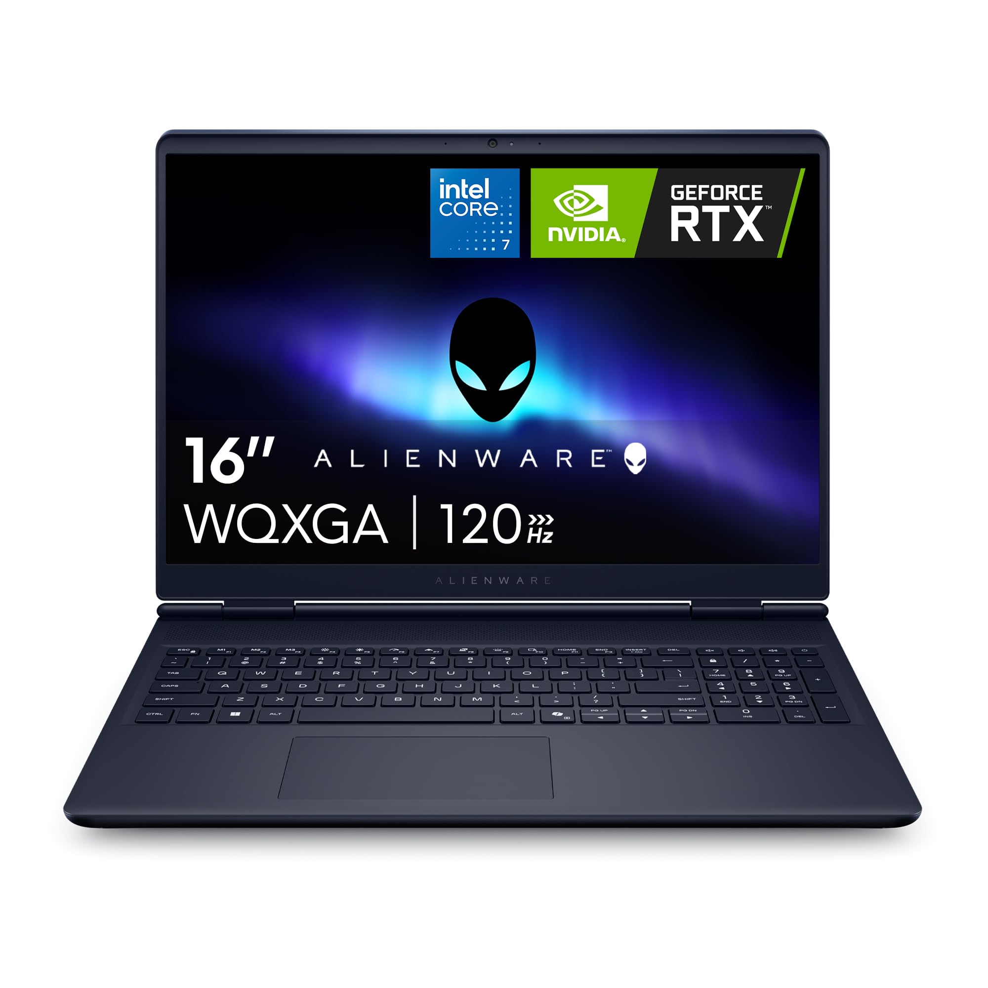 Alienware 16 Aurora Gaming Laptop AC16250-16" WQXGA 120Hz Display, Intel Core 7-240H Processor, 16GB DDR5 RAM, 1TB SSD, NVIDIA GeForce RTX 5050 8GB Graphics, Windows 11 Home, Onsite Service - Blue