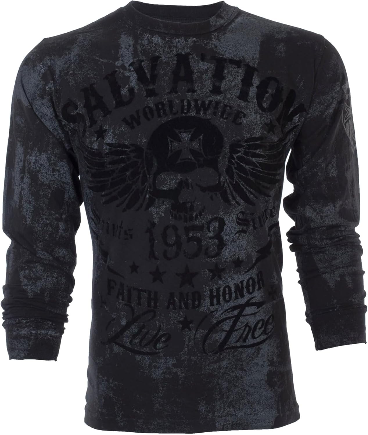 Archaic Affliction Men's Long Sleeve T-Shirt Black Tide