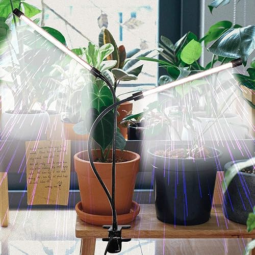 Miniatura 6 de GHodec Luz de Crecimiento, Espectro Completo Blanco 84 LED Clip Luces para Plantas de Interior en Crecimiento, Temporizador de 4812H y 5 Niveles