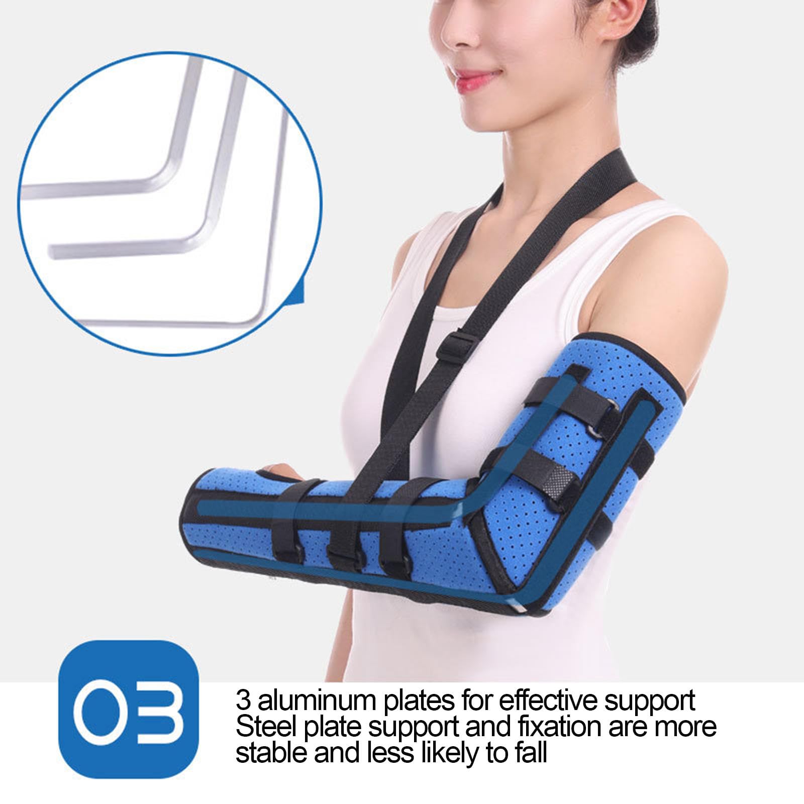 Gomito Tutore Uomo Donna Adulto Avambraccio Sling Gomito Omero Supporto per Frattura Gomito Stecca Immobilizzatore per Trauma, Fissazione Dopo Rimozione Del Gesso