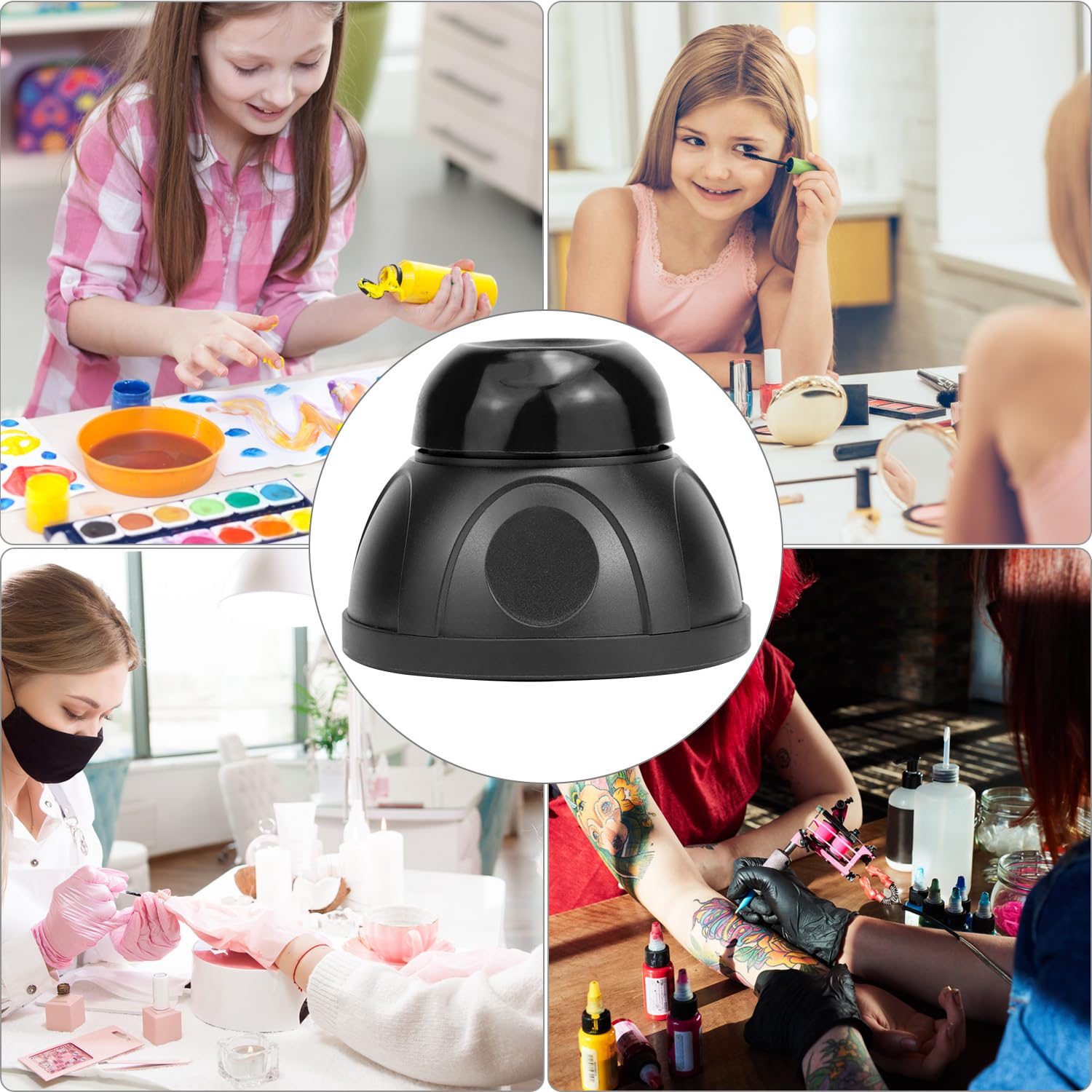 QWORK® Mezclador Vortex, 5200 rpm Mini Máquina Mezcladora Eléctrica, Mezclador de Vórtice Líquido, para Mezclar Rápidamente Pintura, Pinturas Acrílicas