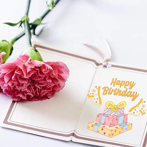 Miniatura 4 de INFUNLY Sello transparente de silicona con texto en inglés Happy Birthday para cumpleaños, para decoración de tarjetas, álbumes de recortes, regalos